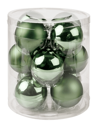 MINT Christmas ball set of 12 greenØ 6 cm
