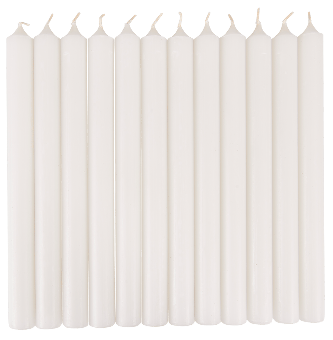 FINA Candles set of 12 white - best price from Maltashopper.com CS683921