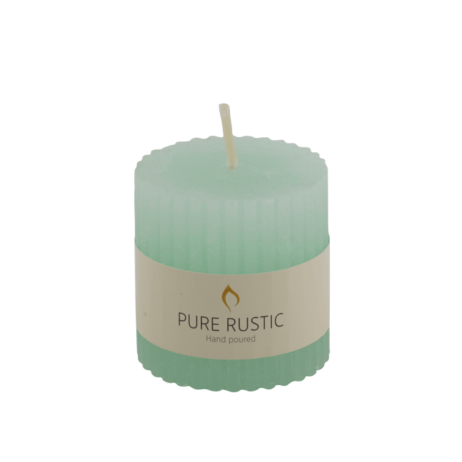 RUSTIC Mint wavy candle