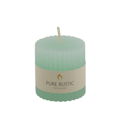 RUSTIC Mint wavy candle