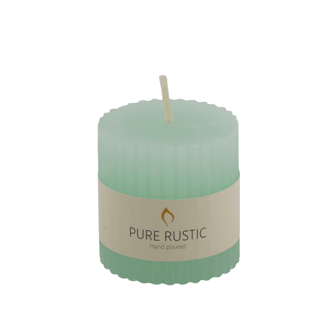 Casa RUSTIC RIB CANDLE MISTY JADE 4