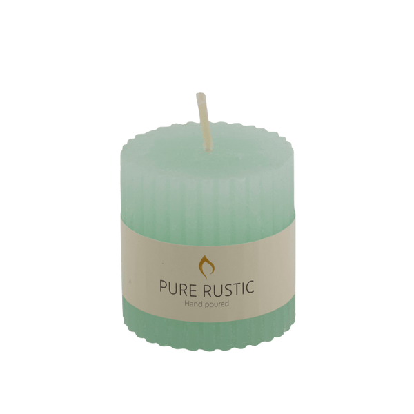 RUSTIC RIB CANDLE MISTY JADE 4