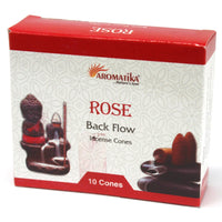 Aromatica Backflow Incense Cones - Rose - best price from Maltashopper.com AROMABF-07