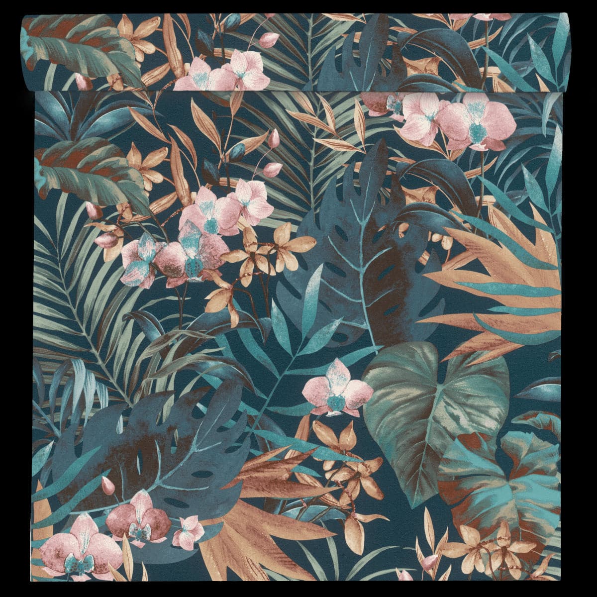 ORCHID AND BLUE FERN WALLPAPER 53CMX10.5M - best price from Maltashopper.com BR480010840