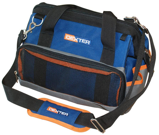 DEXTER FABRIC TOOL BAG MEASURES 34X40X22CM WITH 14 COMPARTMENTS - best price from Maltashopper.com BR400000209