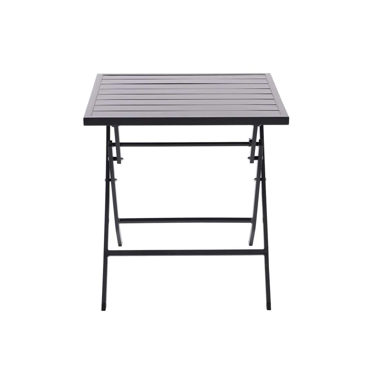 Bricocenter TABLE NATERIAL XARA II ORIGAMI 71X71X74 ANTHRACITE ALUMINIUM