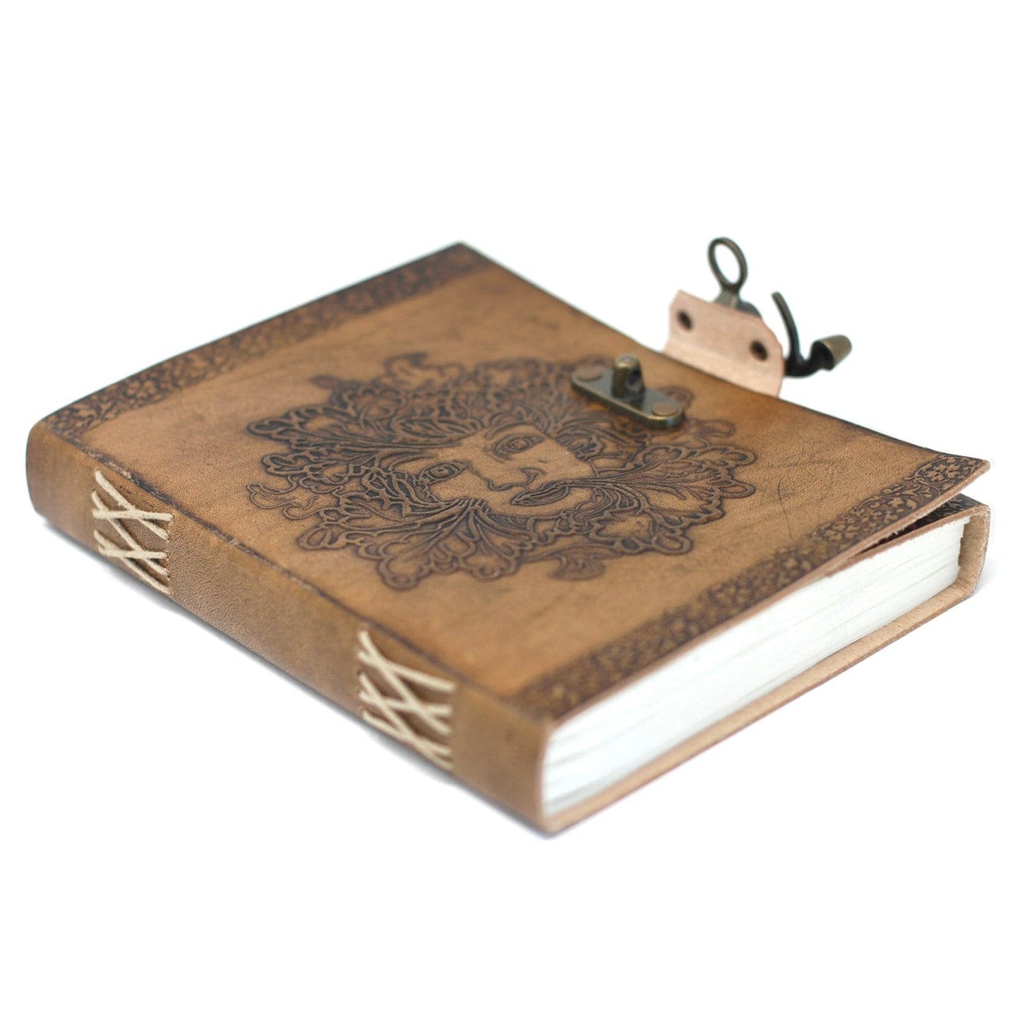 Leather Greenman Notebook (20x15 cm) - best price from Maltashopper.com LBN-01