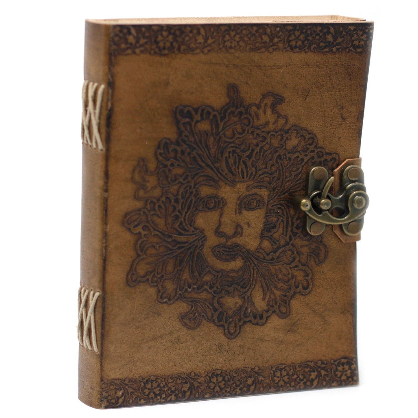 Leather Greenman Notebook (20x15 cm) - best price from Maltashopper.com LBN-01