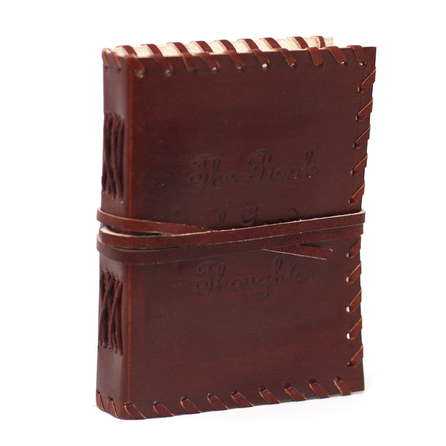 Leather Book of Thoughts with Wrap Notebook (15x10") - best price from Maltashopper.com LBN-07