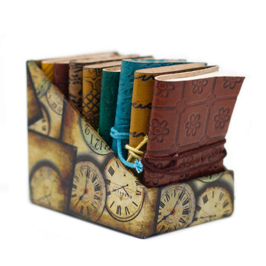 Mini Assorted Leather Notebook (10x7.5 cm) - 1 piece - best price from Maltashopper.com LBN-10