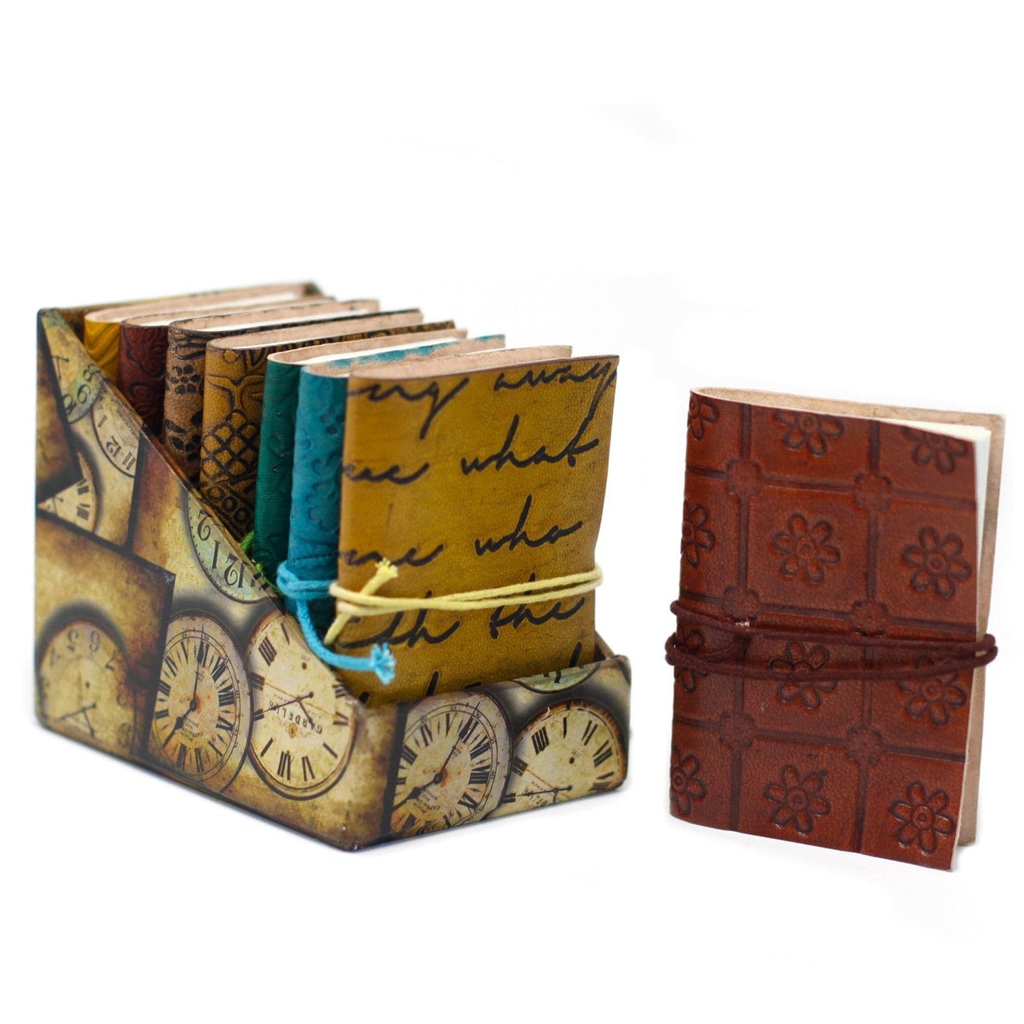 Mini Assorted Leather Notebook (10x7.5 cm) - 1 piece - best price from Maltashopper.com LBN-10