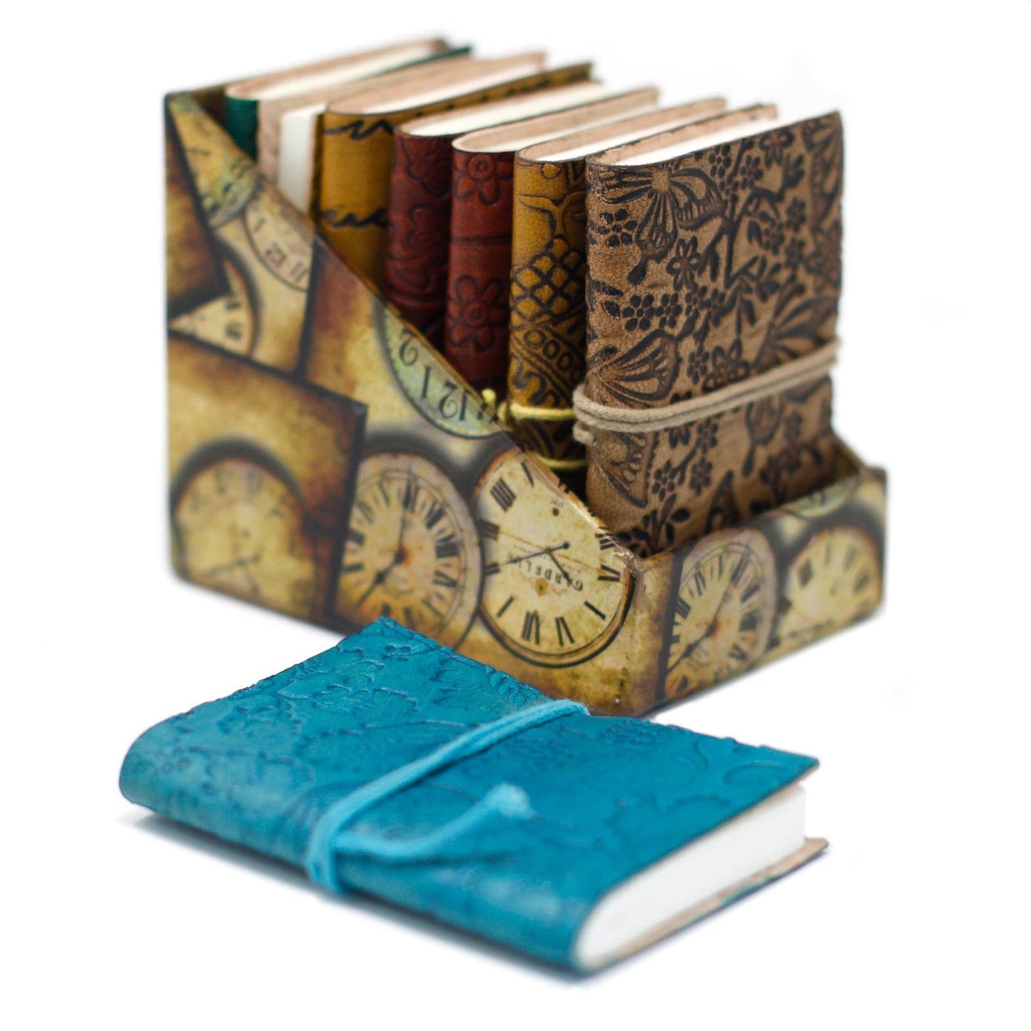 Mini Assorted Leather Notebook (10x7.5 cm) - 1 piece - best price from Maltashopper.com LBN-10