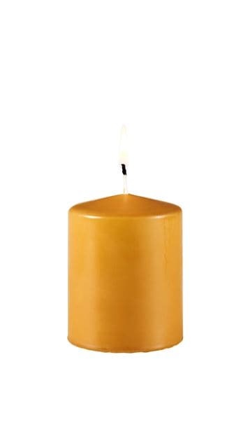 PURE Yellow cylindrical candle H 9 cm - Ø 7 cm - best price from Maltashopper.com CS664174