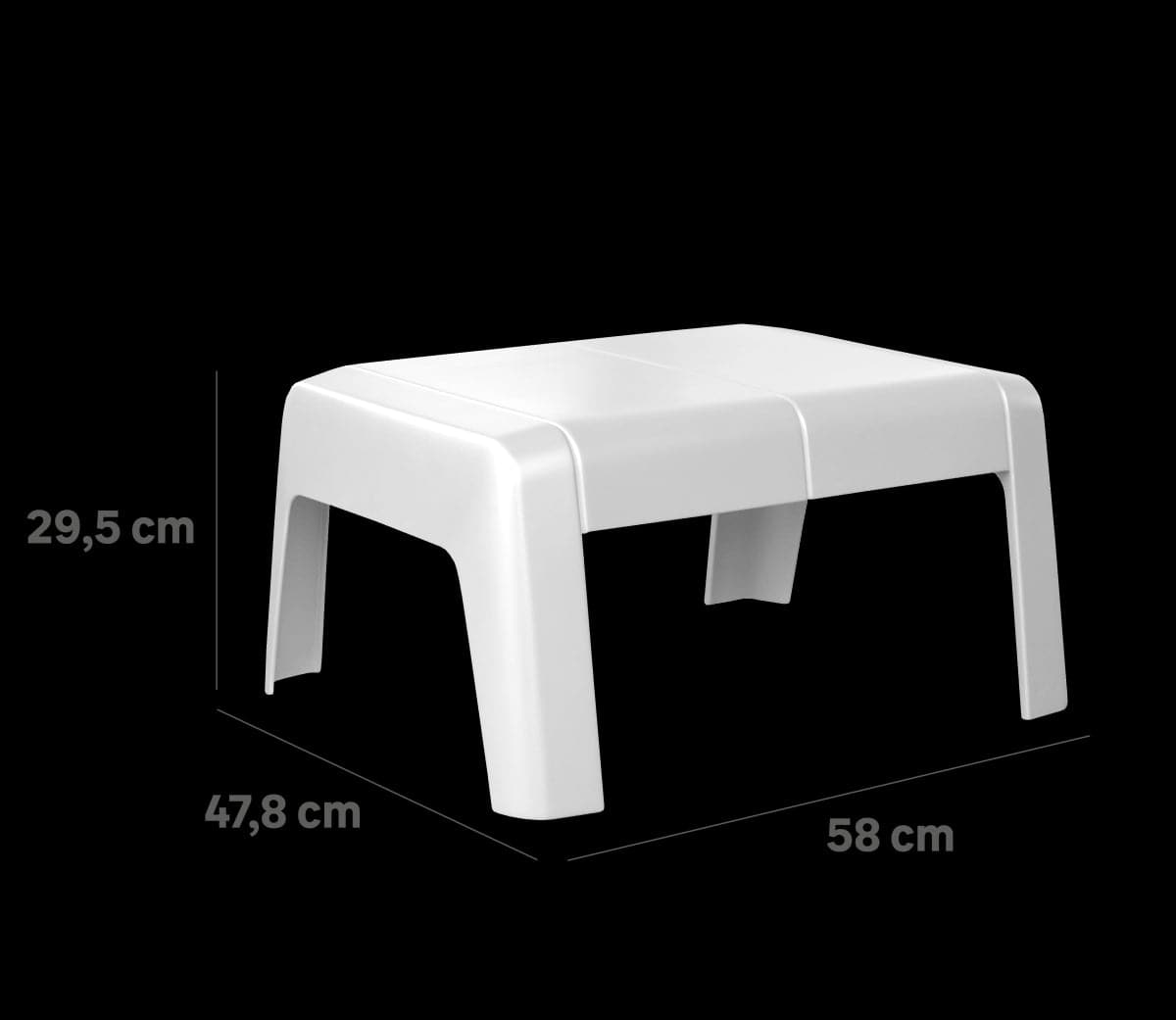 LOW HALIOS NATERIAL WHITE COFFEE TABLE