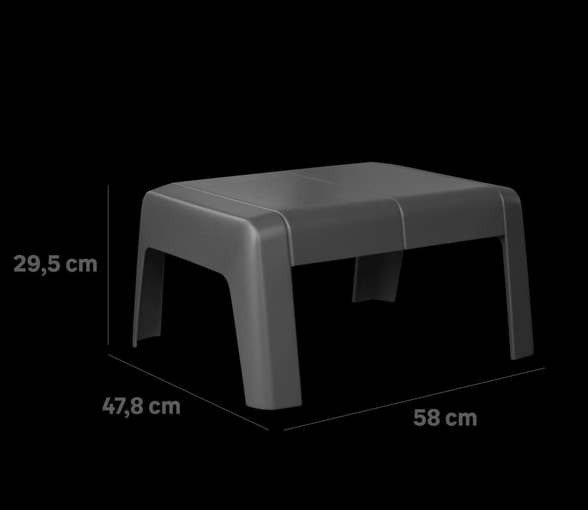 Bricocenter LOW HALIOS NATERIAL ANTHRACITE COFFEE TABLE