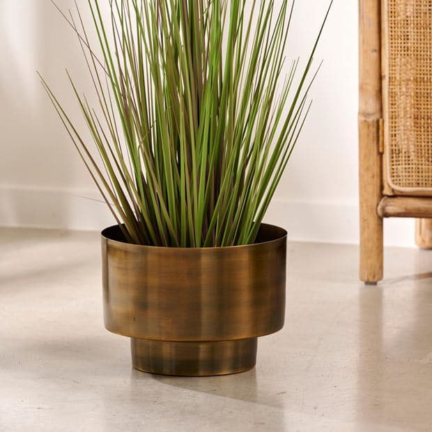 SATURN Bronze plant pot H 19.5 cm - Ø 25 cm - Ø 17.5 cm