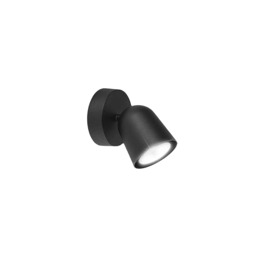 PHILLY WALL LIGHT ALUMINIUM BLACK 12X14.6XH17 CM GU10=25W IP44 - best price from Maltashopper.com BR420007262