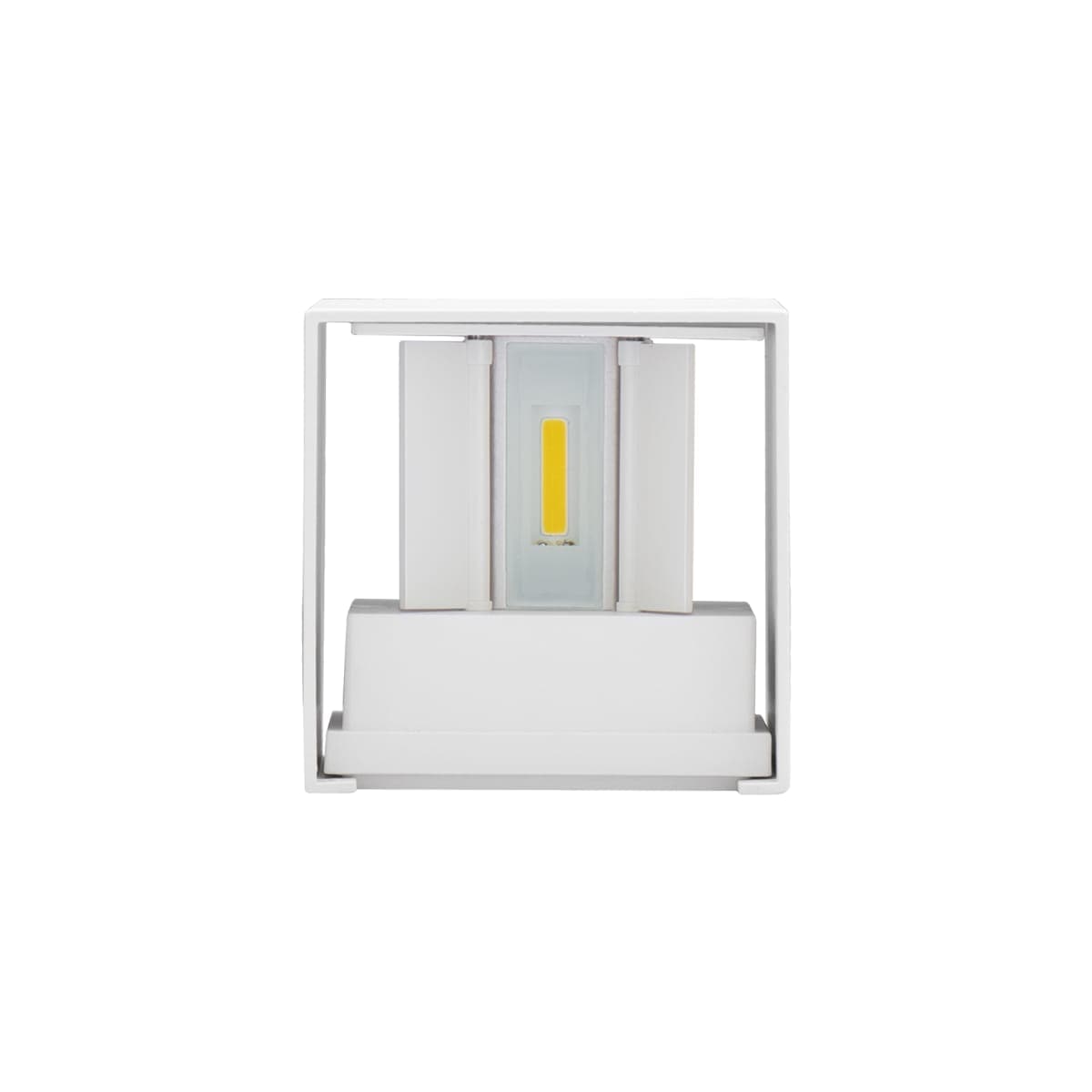 ROXBURY ALUMINIUM WALL LIGHT WHITE 10X10XH10 CM LED 810LM NATURAL LIGHT UP&amp;DOWN IP54 - best price from Maltashopper.com BR420008007