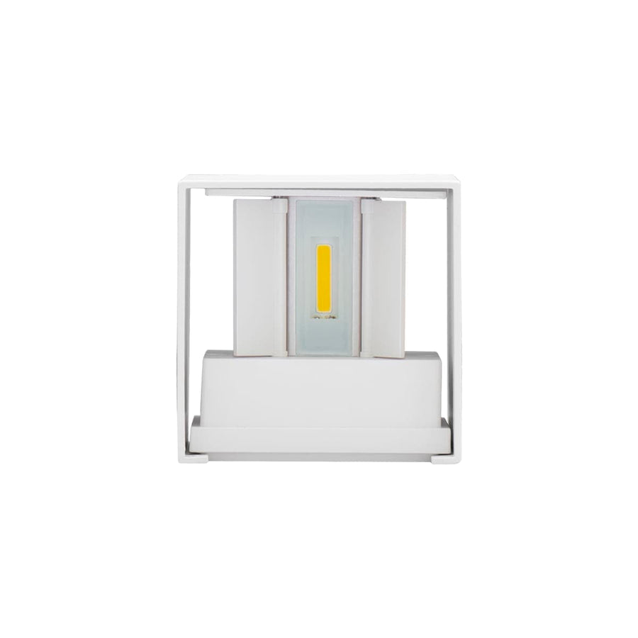 ROXBURY ALUMINIUM WALL LIGHT WHITE 10X10XH10 CM LED 810LM NATURAL LIGHT UP&amp;DOWN IP54 - best price from Maltashopper.com BR420008007