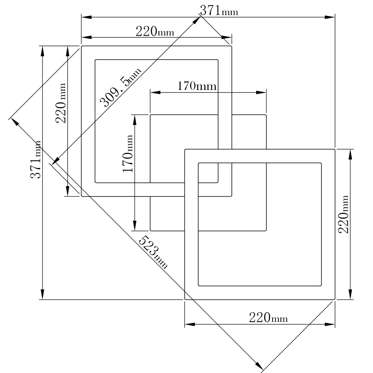 Bricocenter KENSHI CEILING LIGHT 52.5XH6 CM 20W RGBW