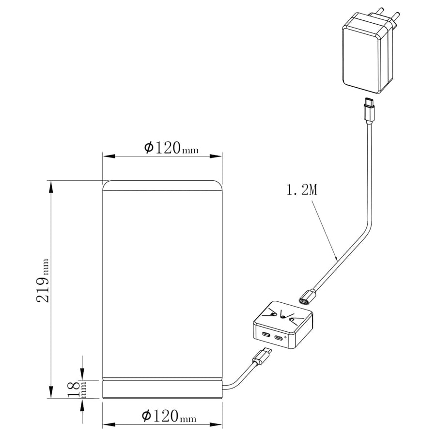 Bricocenter KENSHI TABLE LAMP 12X22CM 6W RGBW