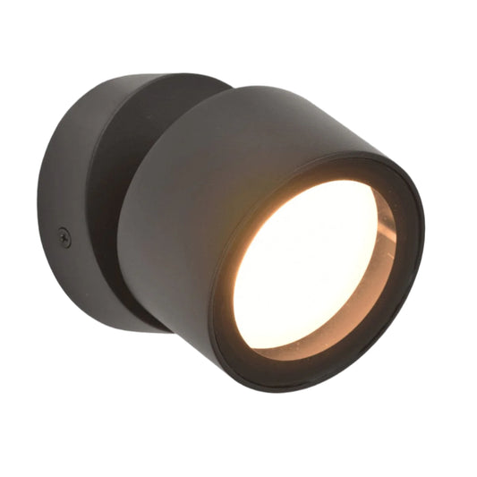ORTEGA ALUMINIUM WALL LIGHT BLACK D10XH9 CM GX53=25W ADJUSTABLE IP44 - best price from Maltashopper.com BR420007264