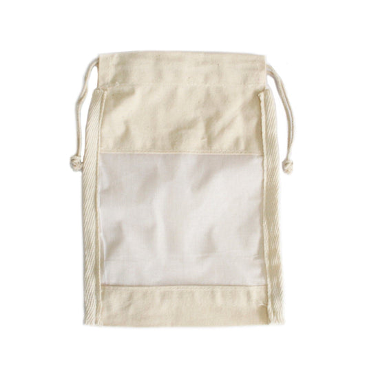 Med Cotton Window Pouch - 21x15cm - best price from Maltashopper.com NATWP-02