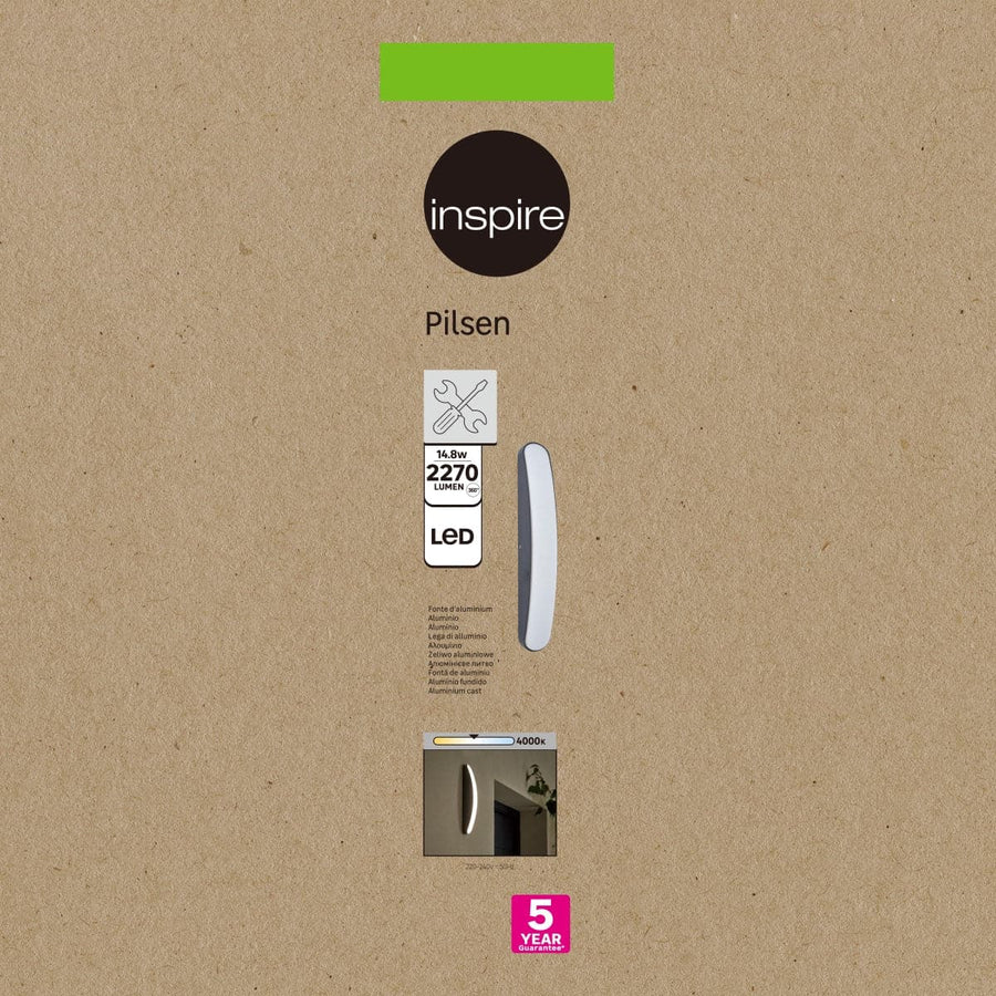 WALL LIGHT PILSEN ALUMINIUM GREY 4X5XH30CM LED 2300LM NATURAL LIGHT IP44 - Premium Wall sconces and outdoor chandeliers from Bricocenter - Just €25.99! Shop now at Maltashopper.com