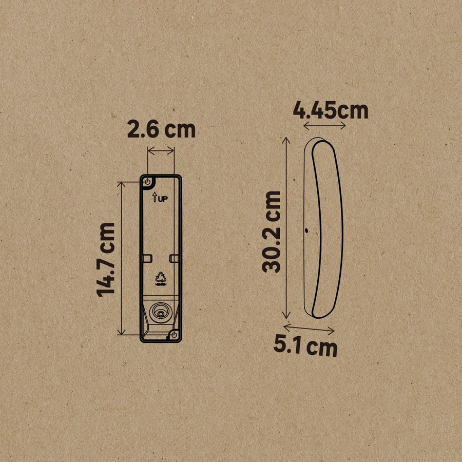 WALL LIGHT PILSEN ALUMINIUM GREY 4X5XH30CM LED 2300LM NATURAL LIGHT IP44 - Premium Wall sconces and outdoor chandeliers from Bricocenter - Just €25.99! Shop now at Maltashopper.com