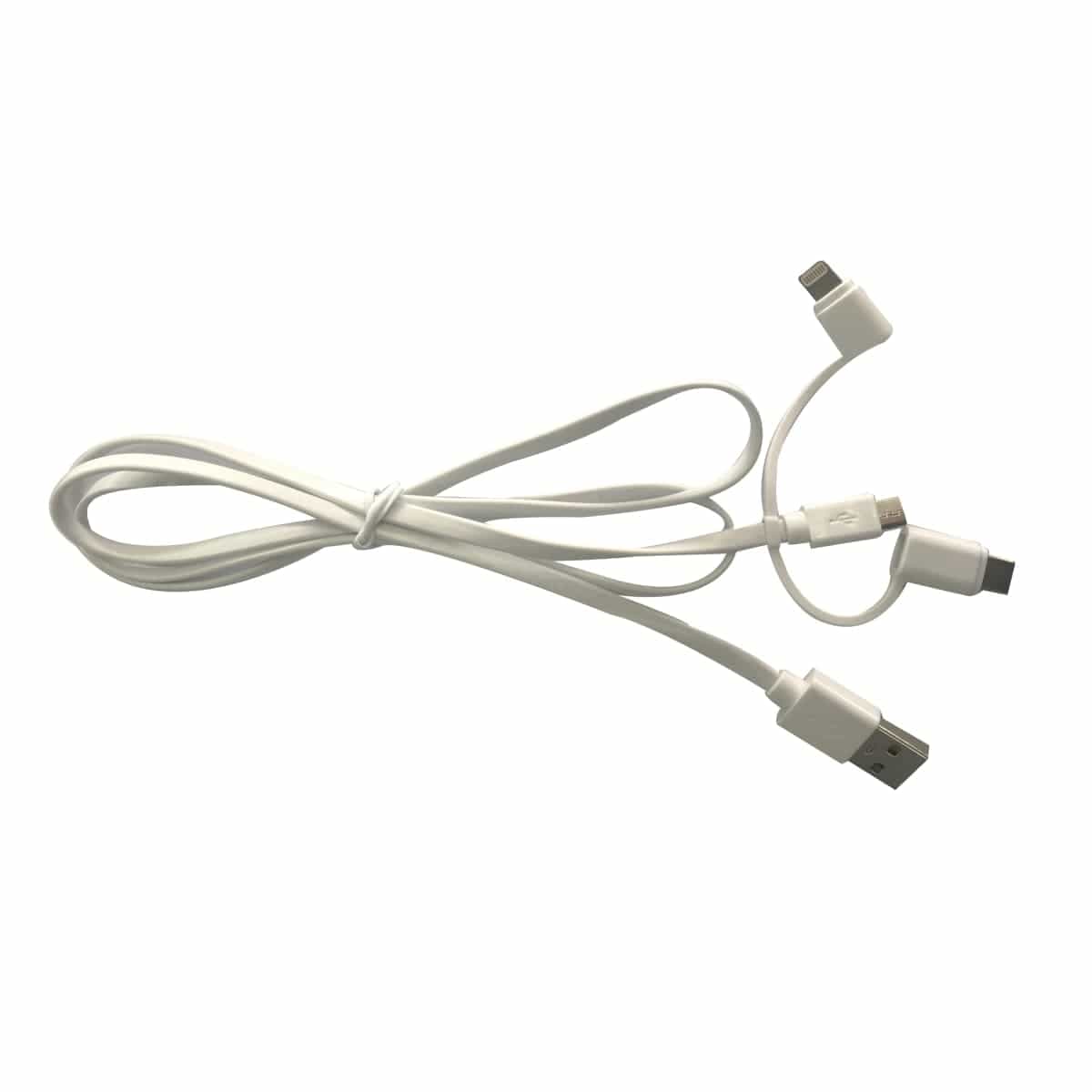 Bricocenter 1MT MICRO USB / A TYPE USB CABLE + LIGHTNING + C TYPE USB ADAPTER