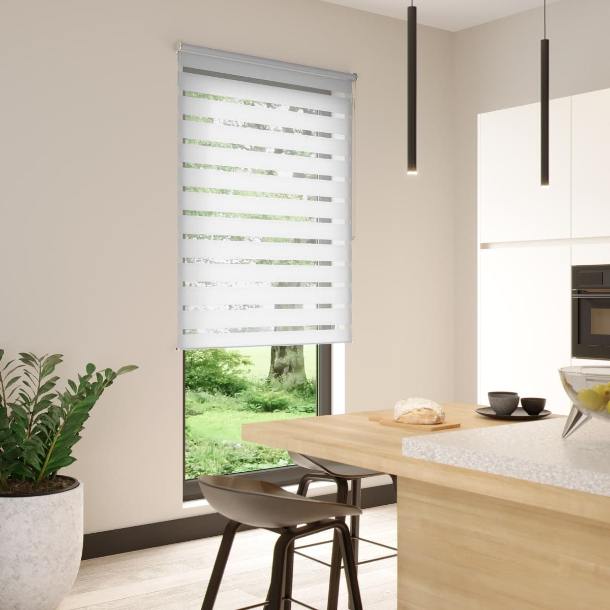 BOLERO ROLLER BLIND NIGHT&amp;DAY WHITE 45X190CM - best price from Maltashopper.com BR480010986