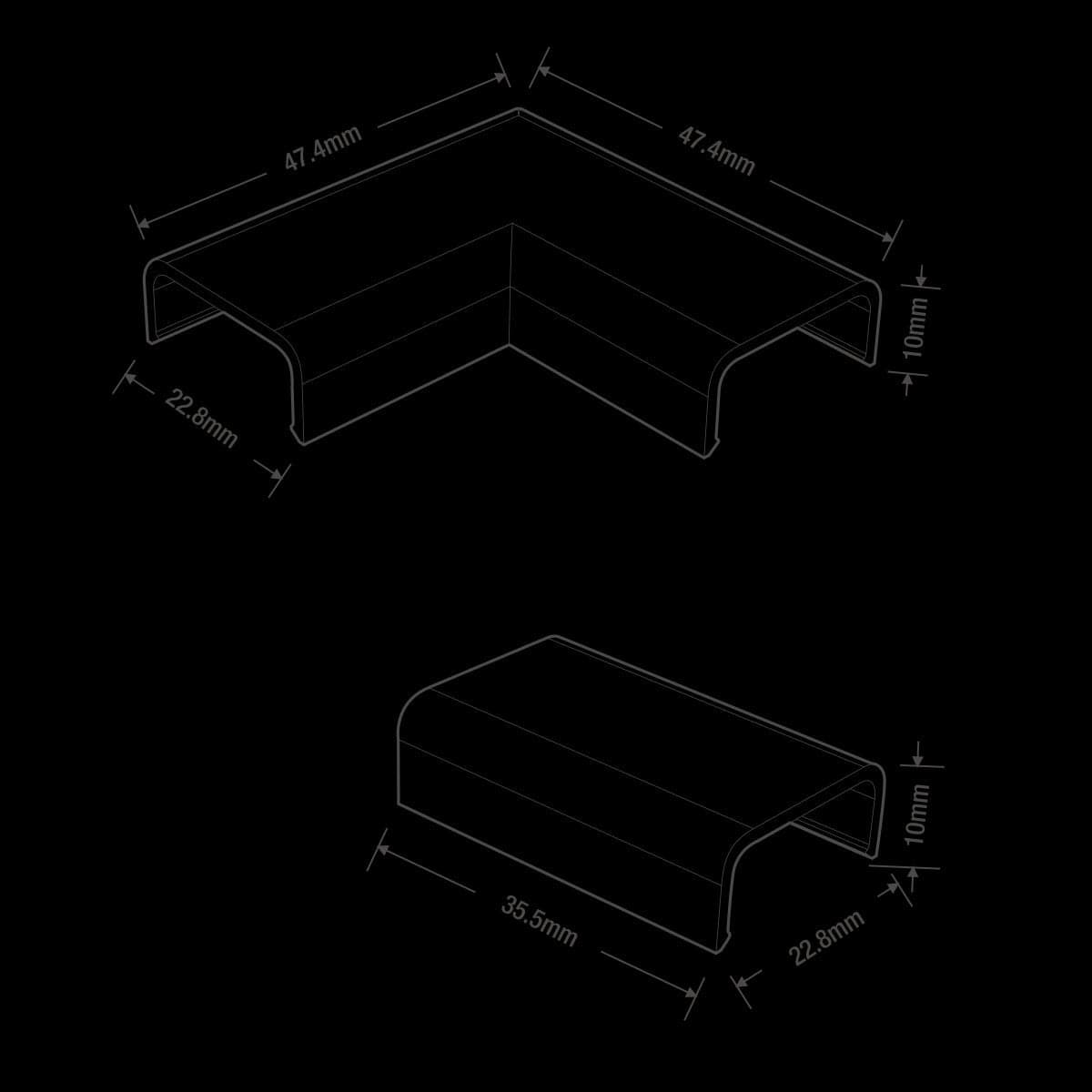 FLAT STRAIGHT LED STRIP PROFILE KIT - best price from Maltashopper.com BR420007550