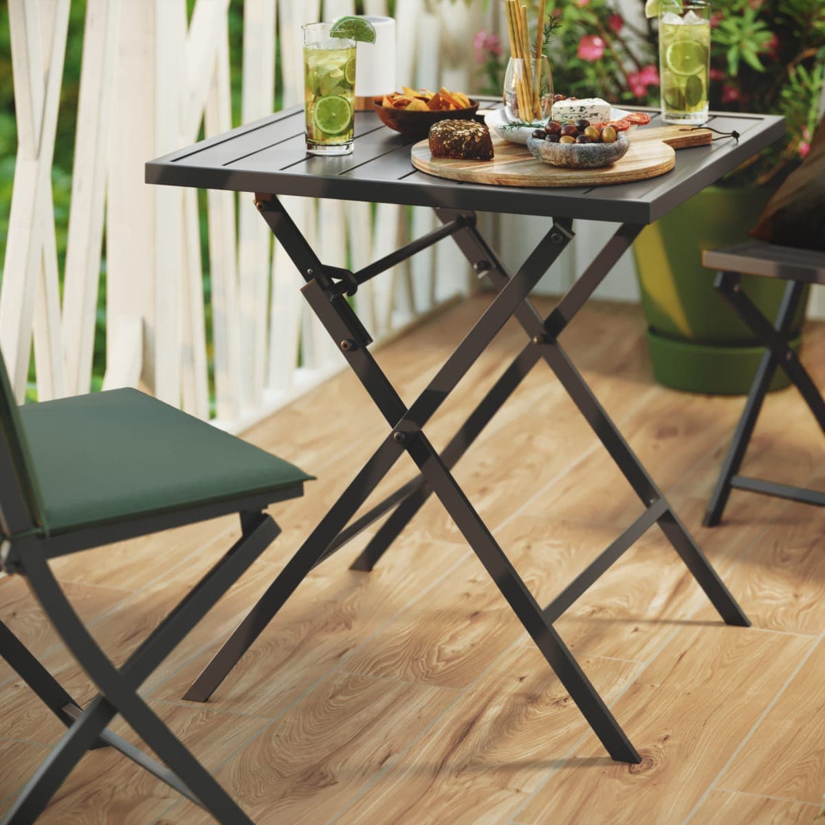 TABLE NATERIAL XARA II ORIGAMI 71X71X74 ANTHRACITE ALUMINIUM - Premium Garden Tables from Bricocenter - Just €150.99! Shop now at Maltashopper.com