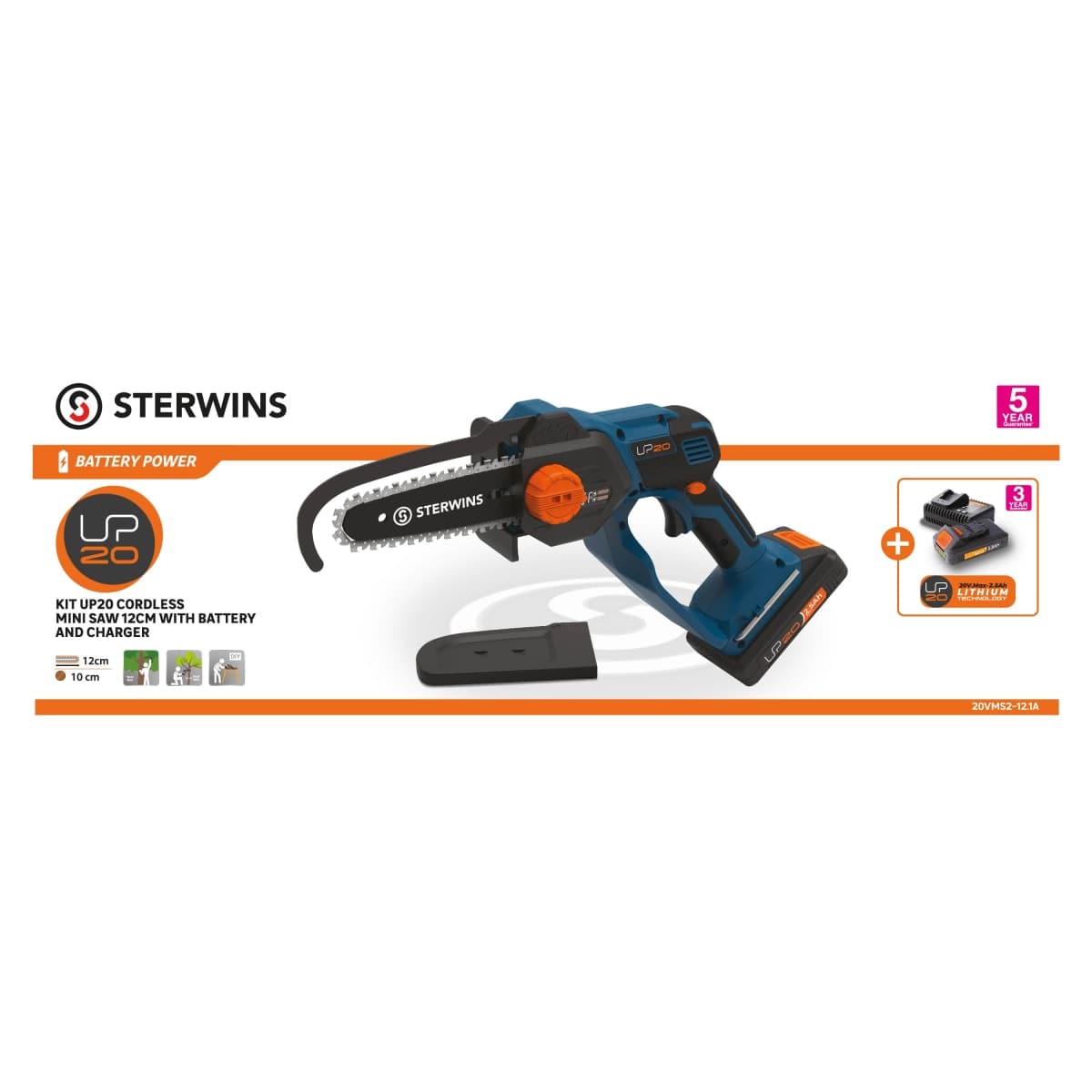 STERWINS 12CM UP20 CORDLESS PRUNER KIT WITH BATTERY AND CHARGER - best price from Maltashopper.com BR500015844