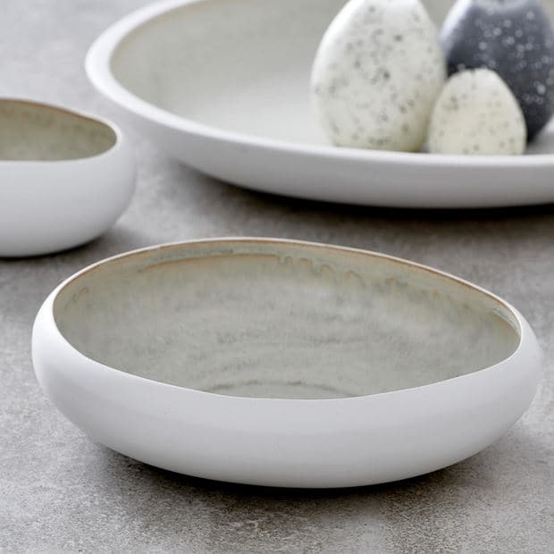 NORDIC Bowl white H 4,5 cm - Ø 20 cm - best price from Maltashopper.com CS632688