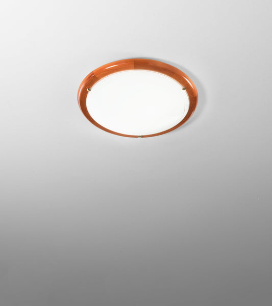Bricocenter D40 GLASS AND WOOD CEILING LAMP 2XE27=60W