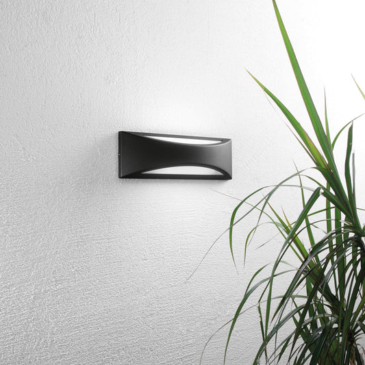 WEISS ALUMINIUM WALL LIGHT BLACK 36X12X11,3 CM LED 16W CCT IP65 - best price from Maltashopper.com BR420007950
