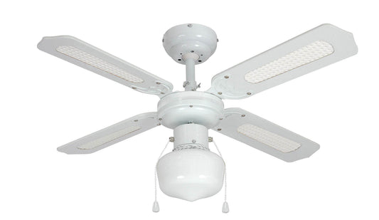 BARBADE CEILING FAN 4 BLADES D91 E27 60W RATTAN WHITE