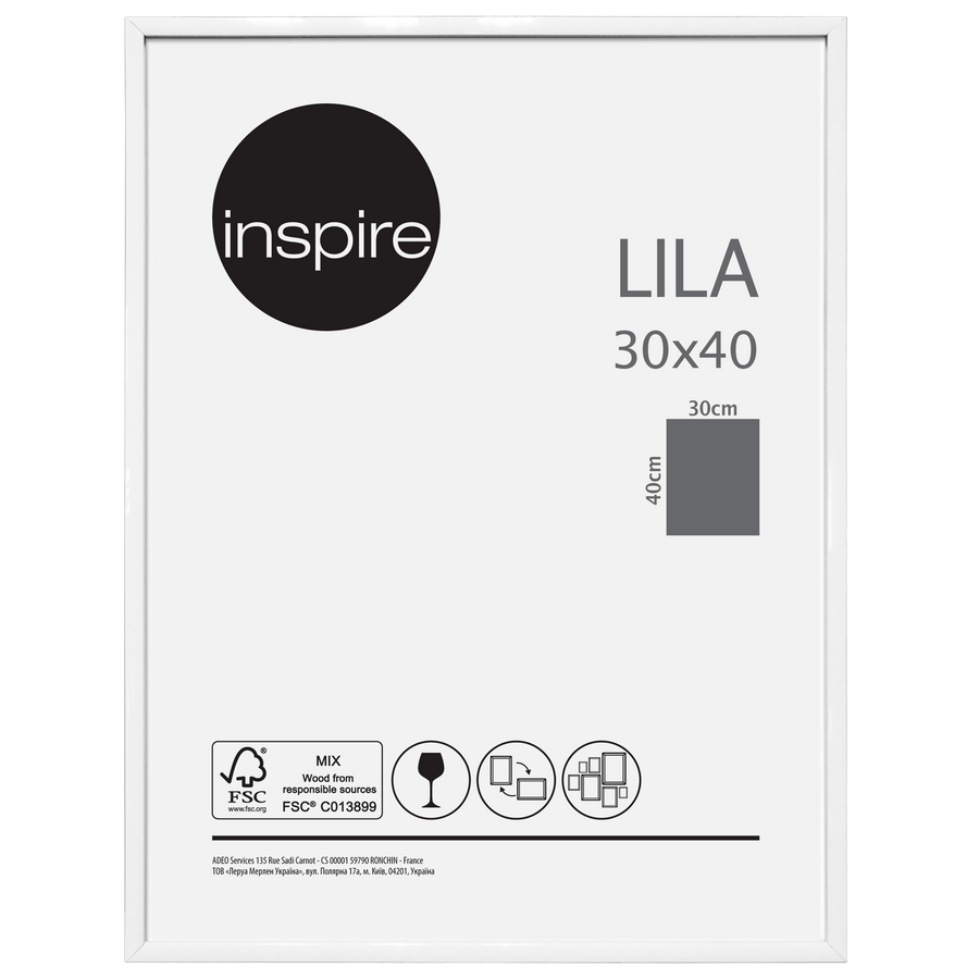 Bricocenter LILA 30X40 CM PVC WHITE FRAME