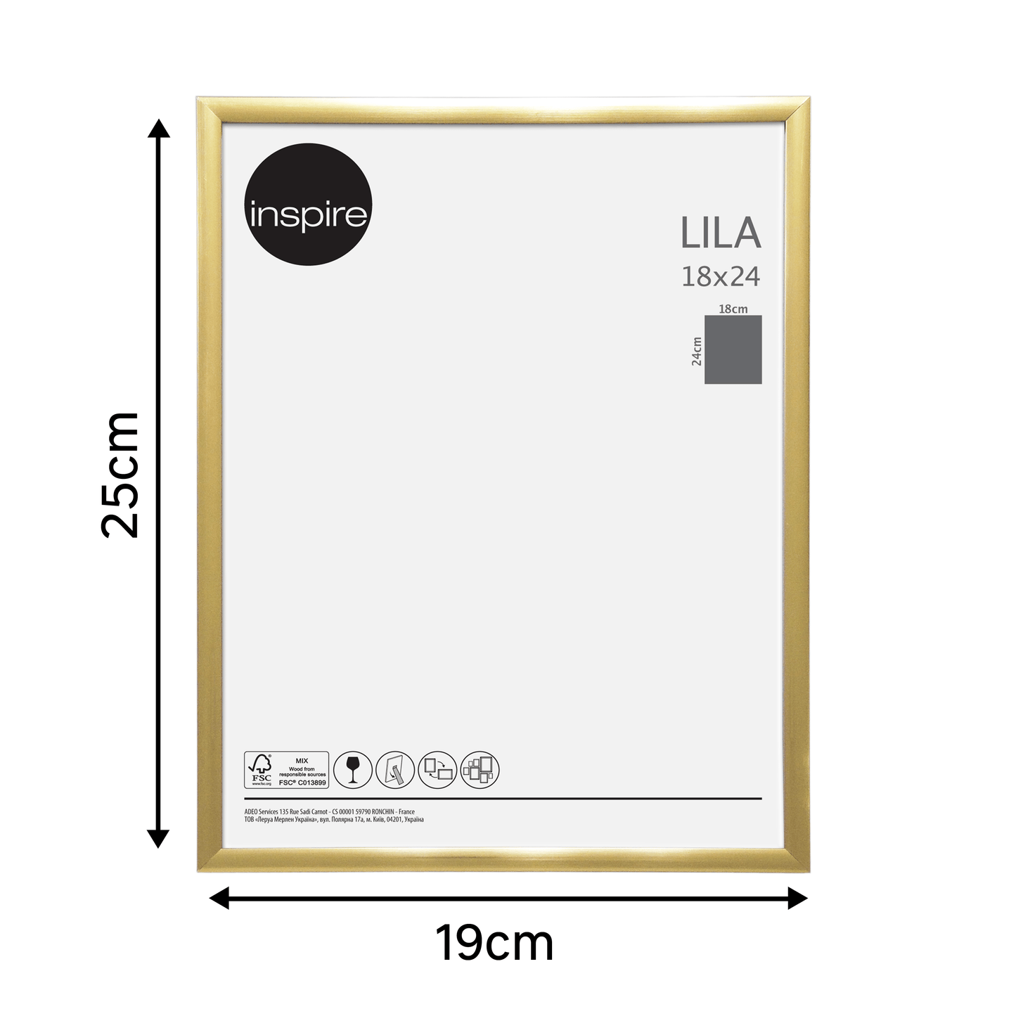 Bricocenter LILA 18X24 CM PVC GOLD FRAME