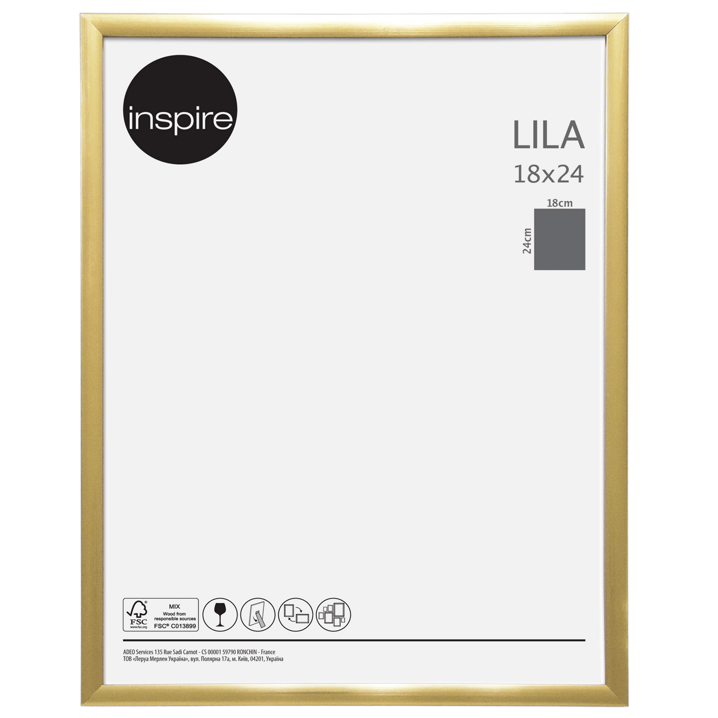 Bricocenter LILA 18X24 CM PVC GOLD FRAME