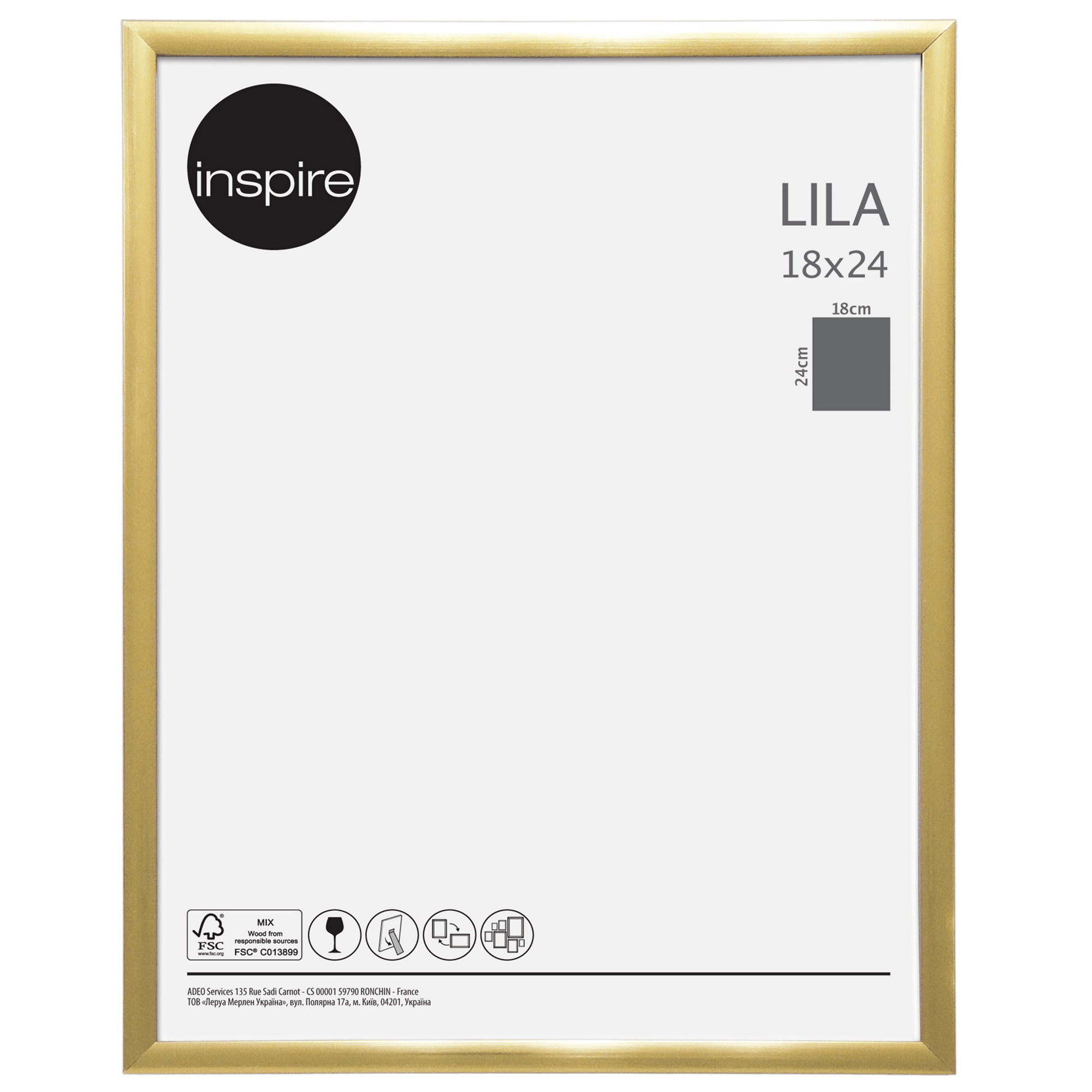 Bricocenter LILA 18X24 CM PVC GOLD FRAME