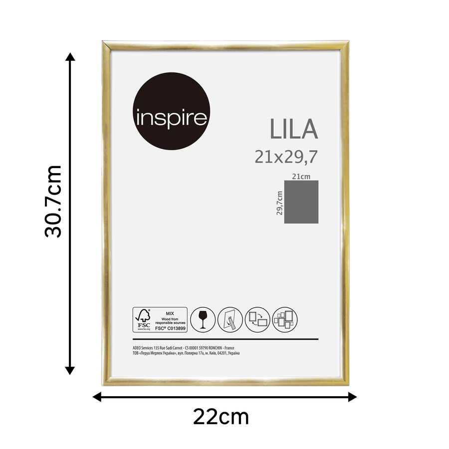 Bricocenter LILA 21X29.7 CM PVC GOLD FRAME