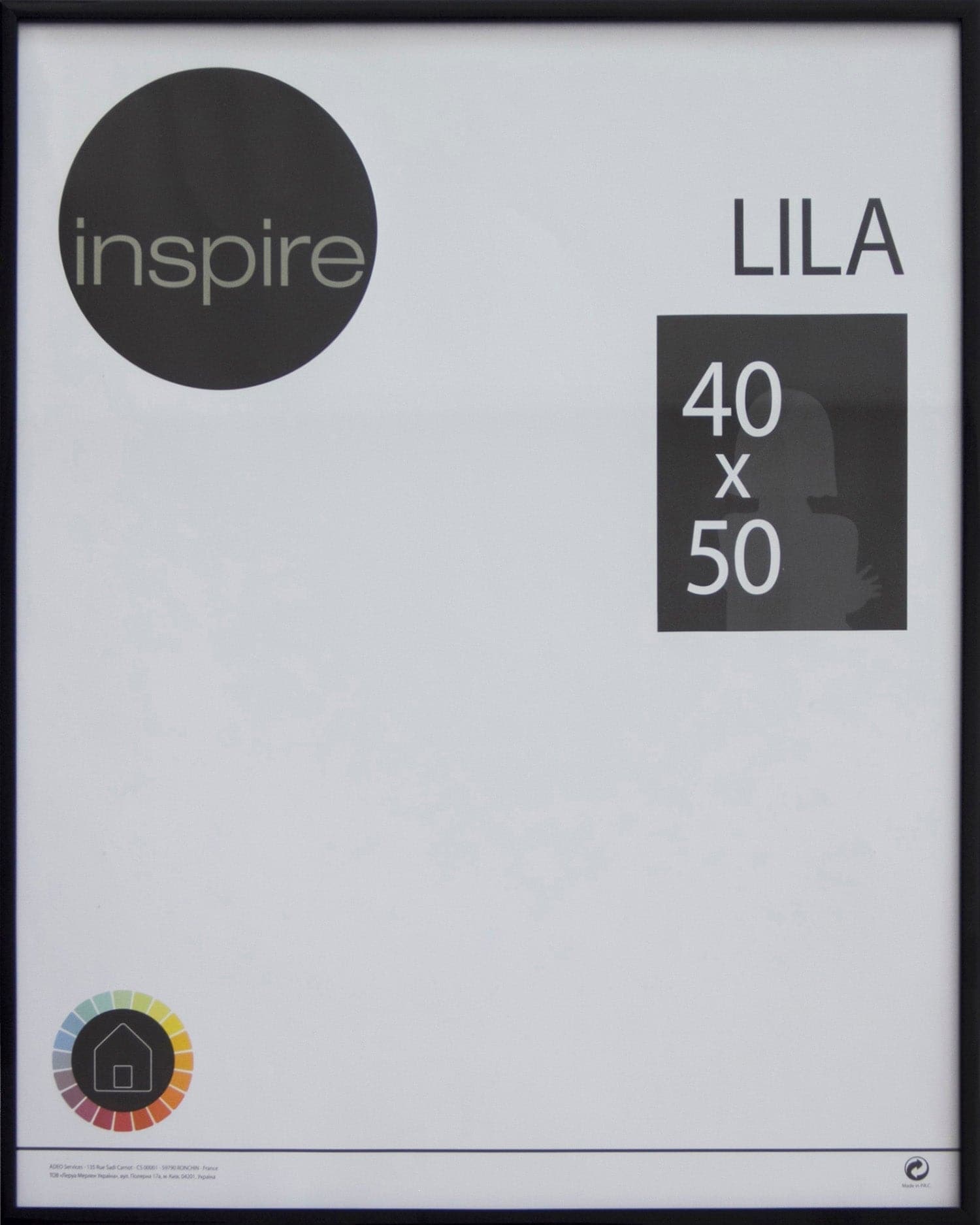 LILA FRAME 40X50 CM PVC BLACK - best price from Maltashopper.com BR480005944