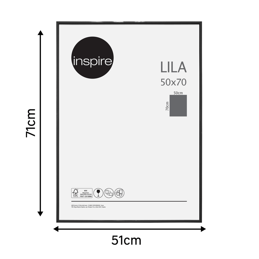 Bricocenter LILA FRAME 50X70 CM PVC BLACK