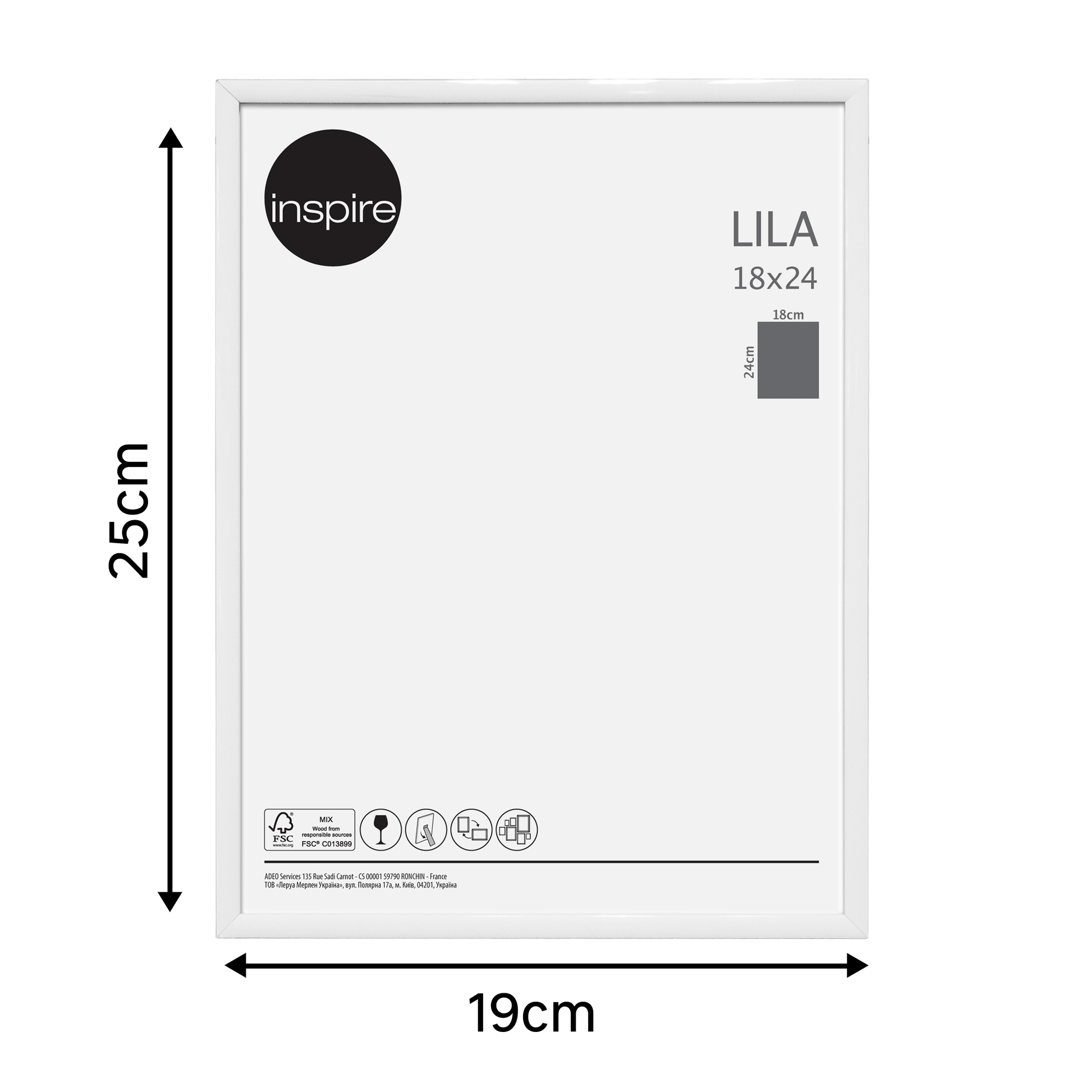 Bricocenter LILA FRAME 18X24 CM PVC WHITE