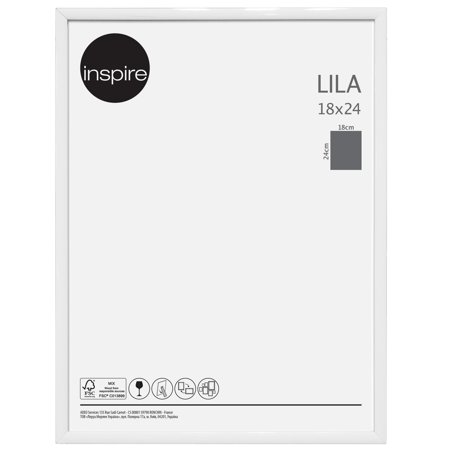 Bricocenter LILA FRAME 18X24 CM PVC WHITE