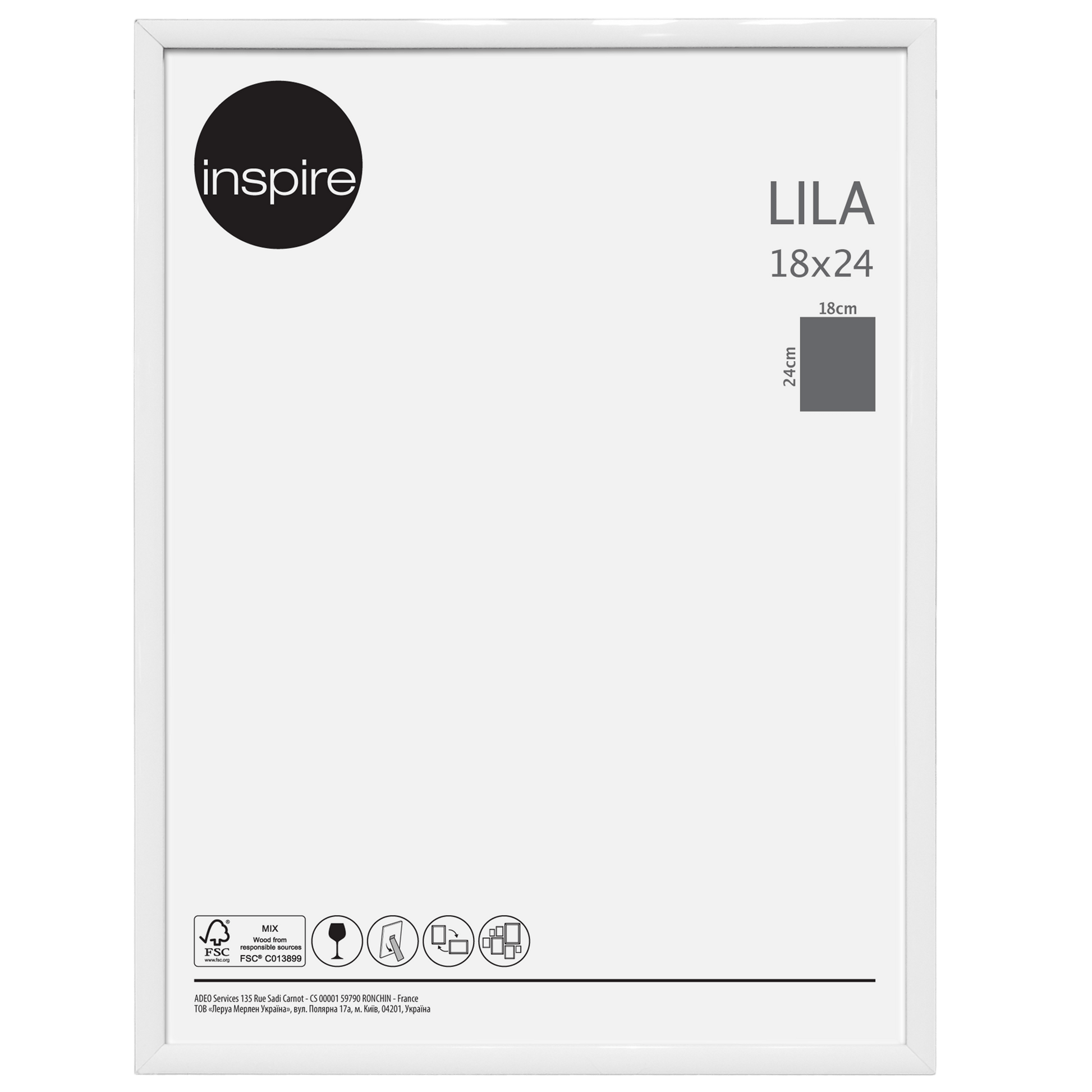 Bricocenter LILA FRAME 18X24 CM PVC WHITE