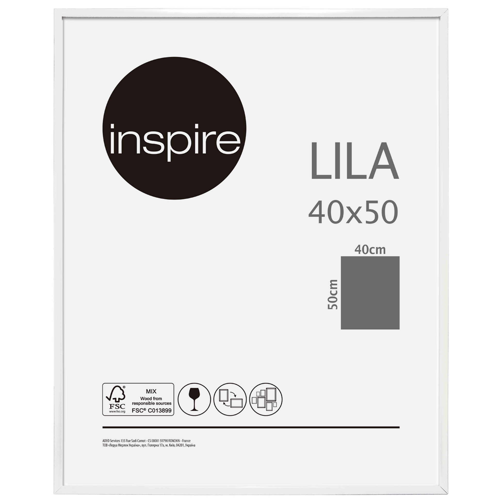 Bricocenter LILA FRAME 40X50 CM PVC WHITE