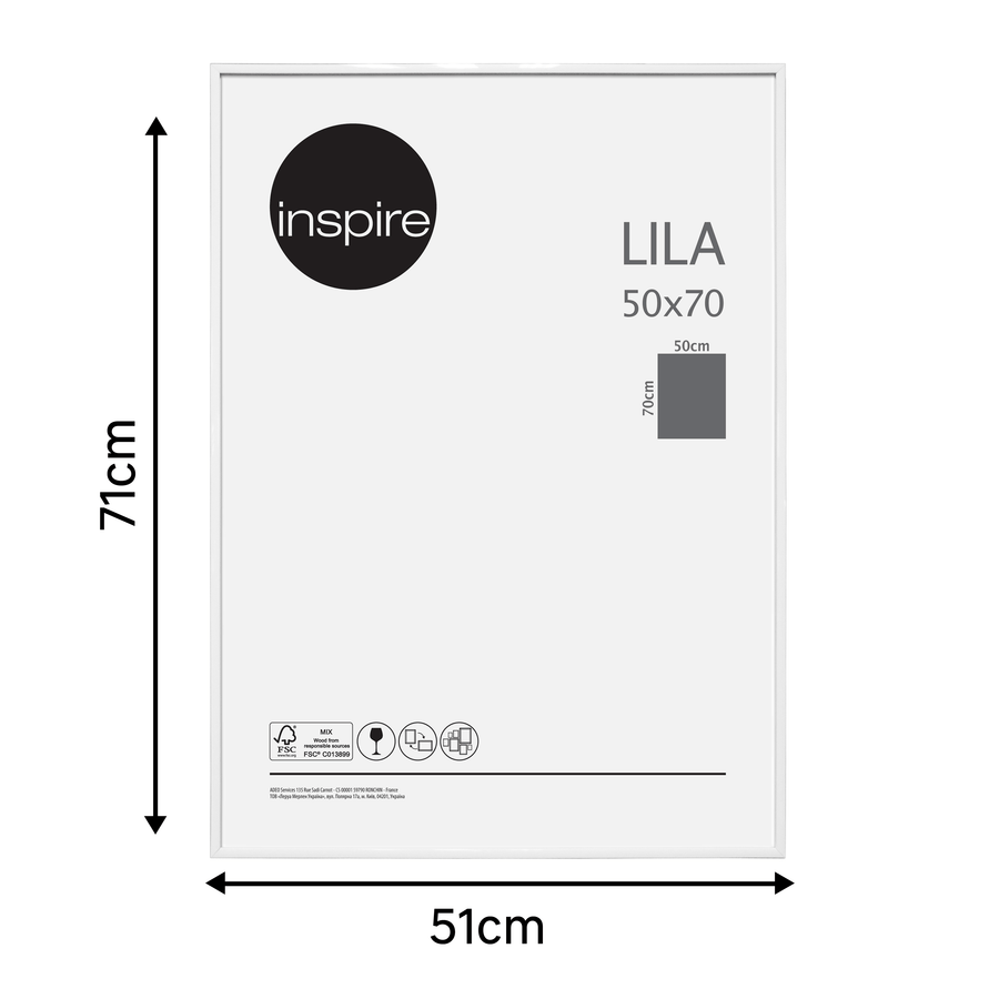 Bricocenter LILA FRAME 50X70 CM PVC WHITE